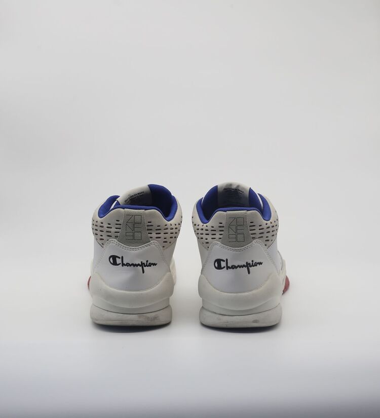 Champion Mid Cut Shoe Z90 White Royal Blue Red