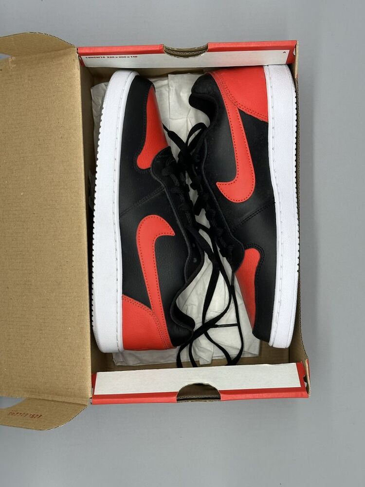 Nike Ebernon Low Black Habanero Red