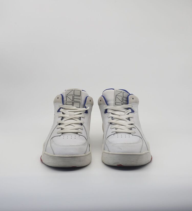 Champion Mid Cut Shoe Z90 White Royal Blue Red