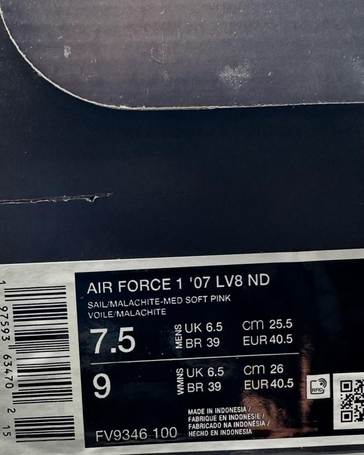 Nike Air Force 1 Low 07 LV8 Back 9 Soft Pink