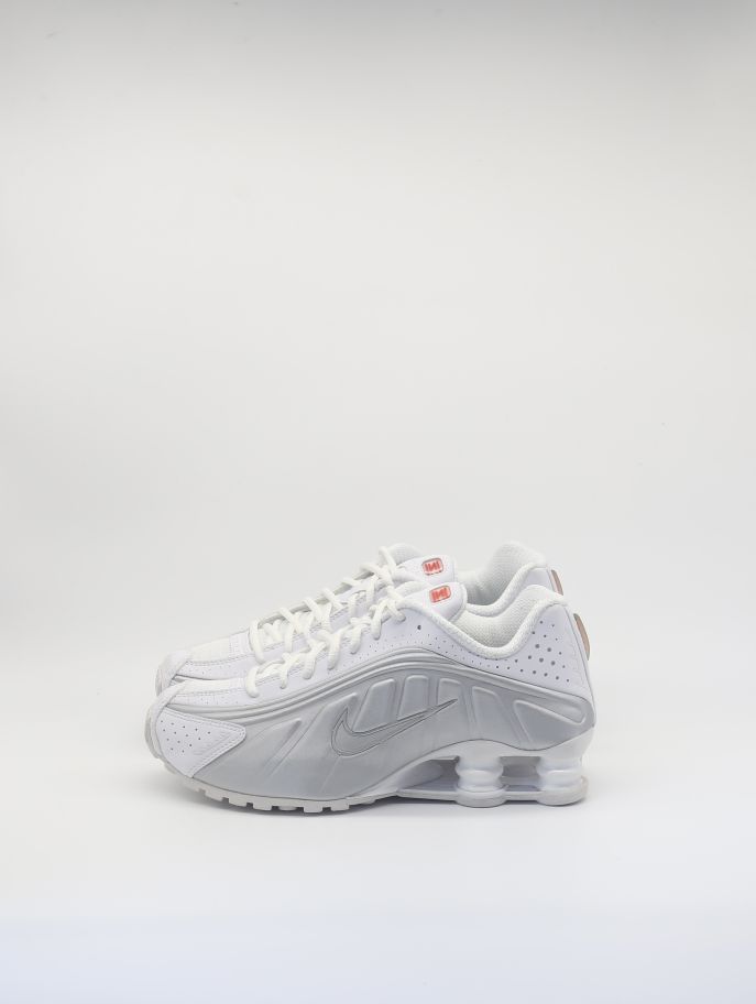 Nike Shox R4 White Metallic Silver