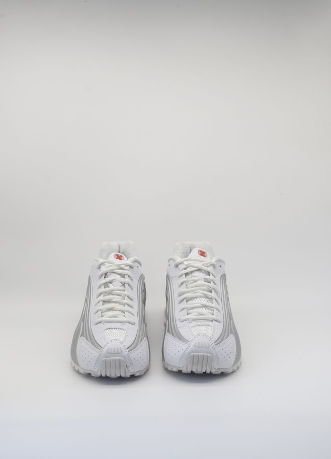 Nike Shox R4 White Metallic Silver