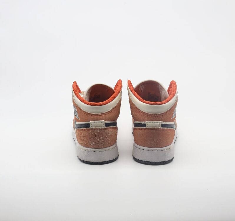 Air Jordan 1 Mid SE GS Orange Suede