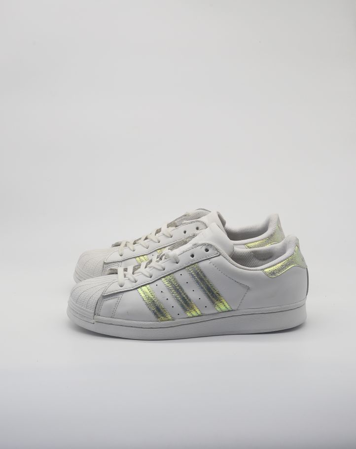 Adidas Superstar J White Iridescent