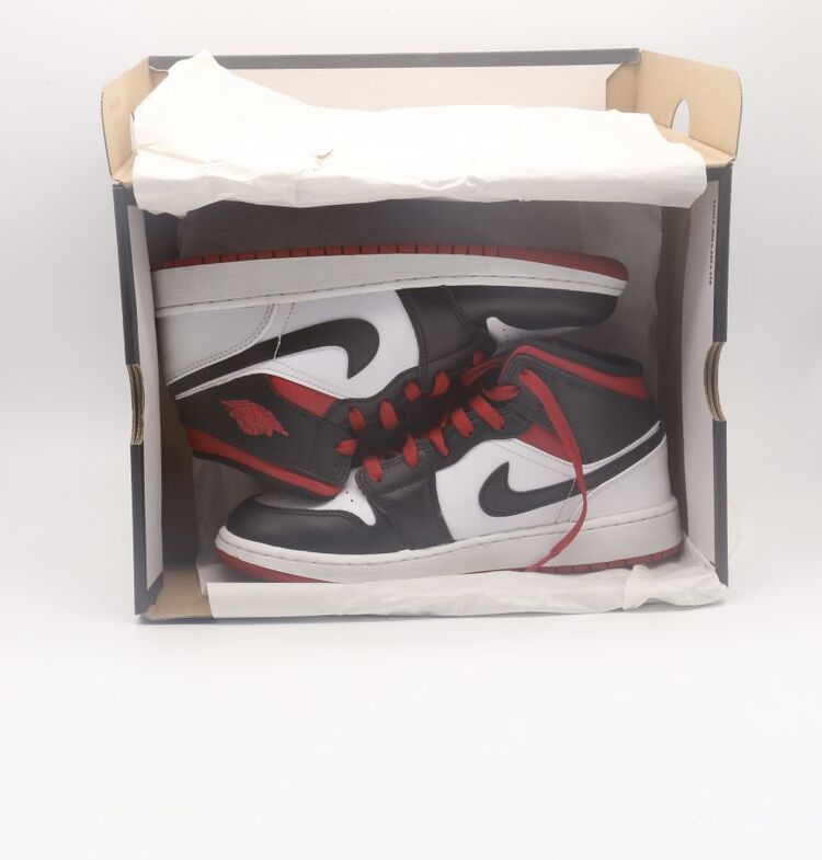 Air Jordan 1 Mid GS Gym Red Black Toe