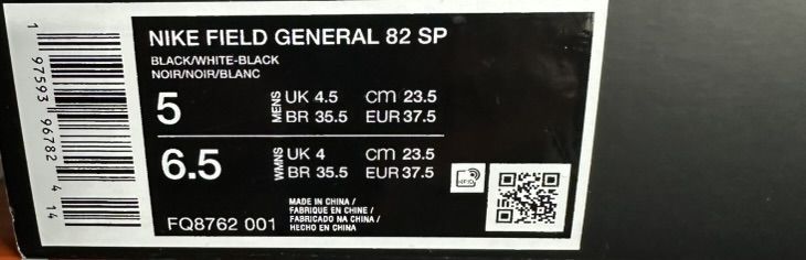 Nike Field General 82 SP Black White