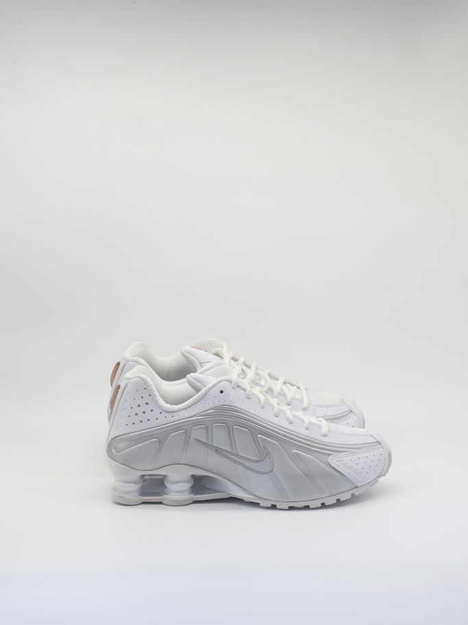 Nike Shox R4 White Metallic Silver