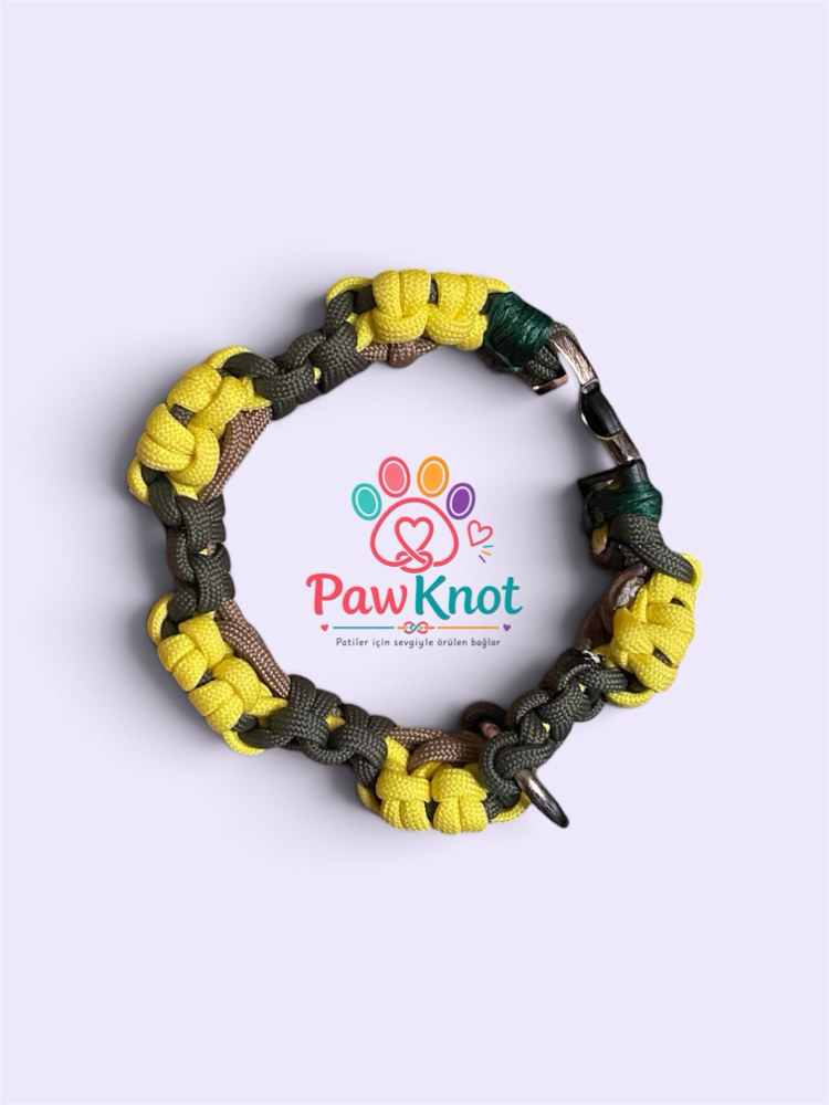 Papatya Desenli Paracord Tasma