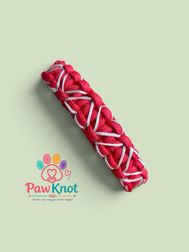 Kalp Desenli Paracord Boyun Tasması