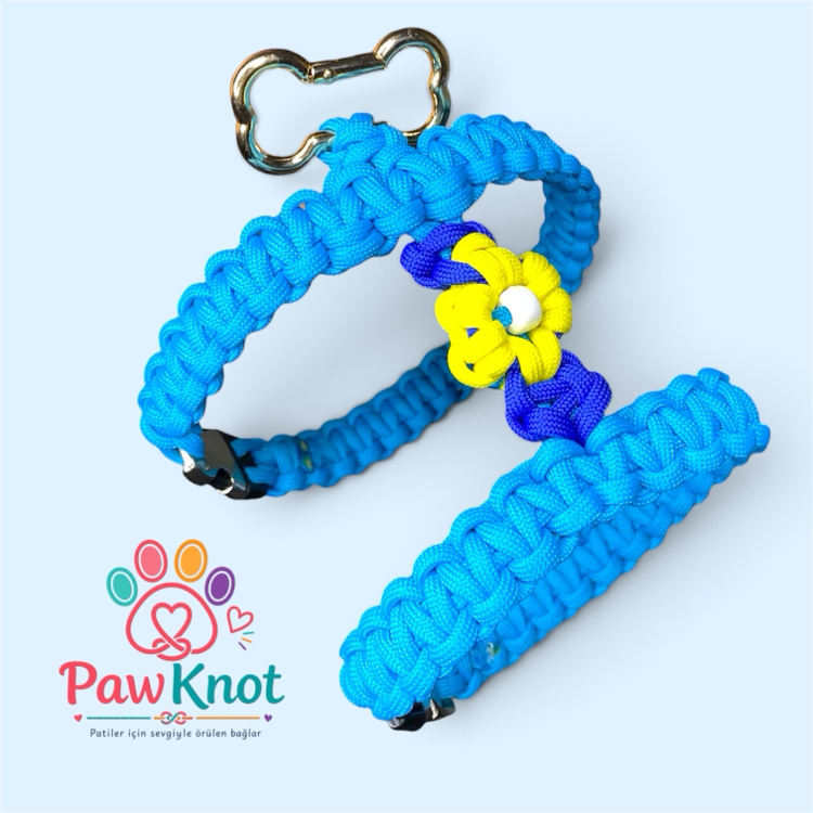 Sky Bloom Paracord Göğüs Tasması