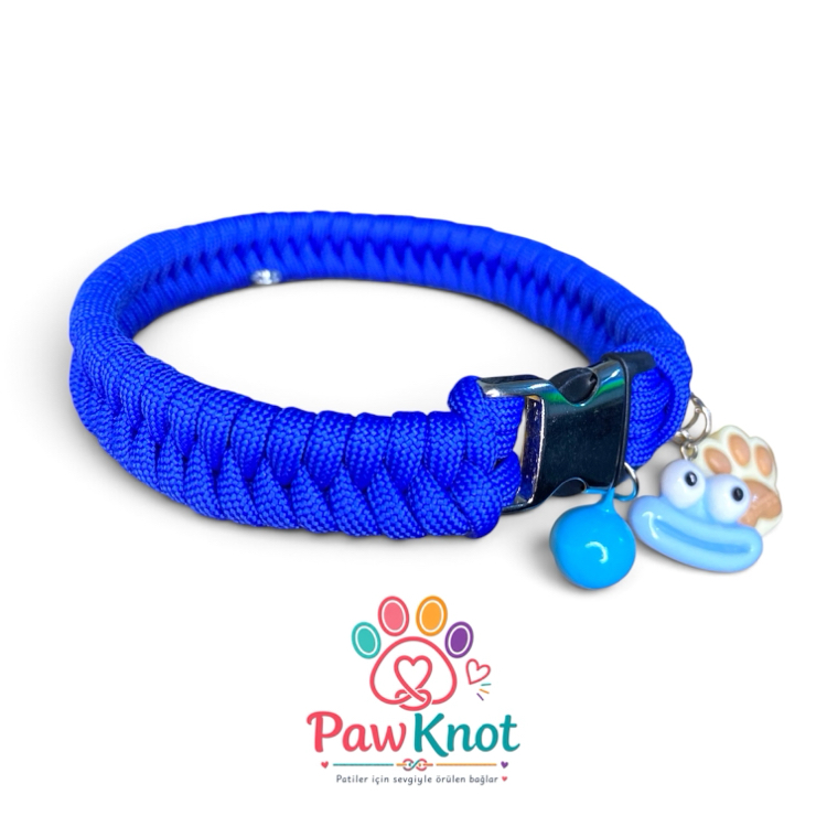 Fishbone Blue Paracord Evcil Hayvan Tasması