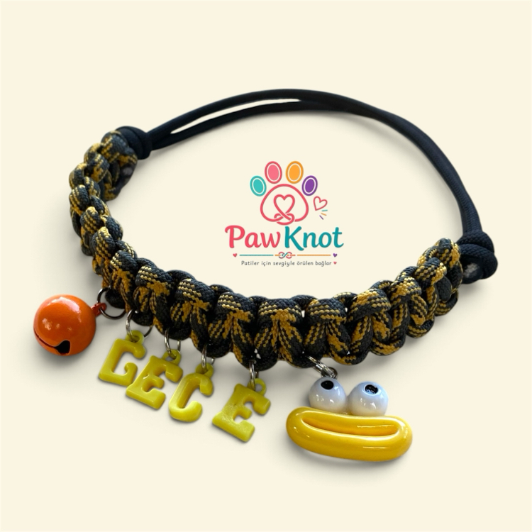 PawKnot Ayarlanabilir Kedi/Köpek Kolyesi İsme Özel