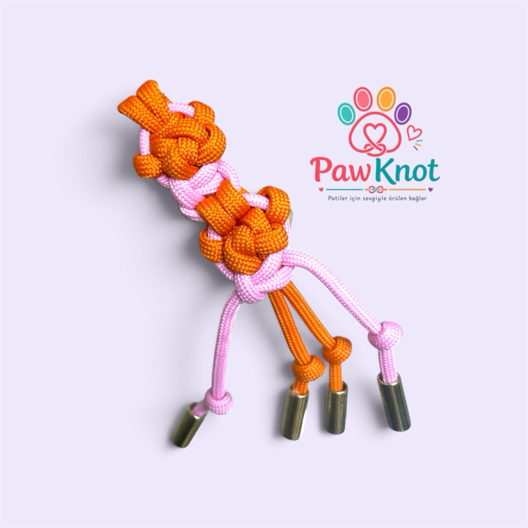 Mini Pati Paracord Anahtarlık ve Çanta Charmı