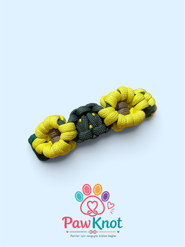 Papatya Desenli Paracord Tasma