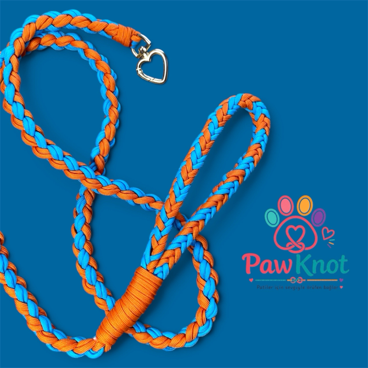 Pawknot Paracord 3’lü Pet Seti – İsme Özel Kolye + Göğüs Tasması + Gezdirme Kayışı