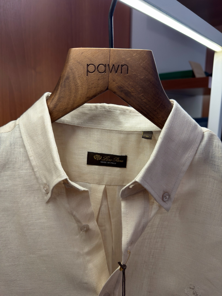 Loro Piana Krem Fransız Keteni Gömlek