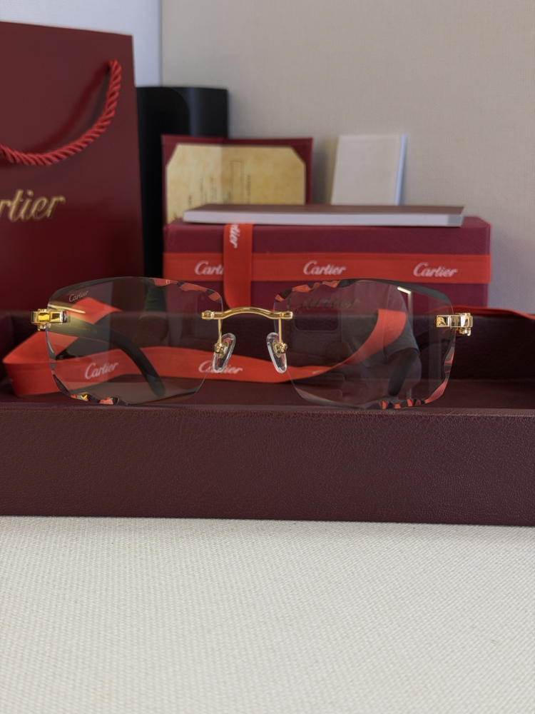 Cartier Safir Camlı Şeffaf Gözlük CRT101