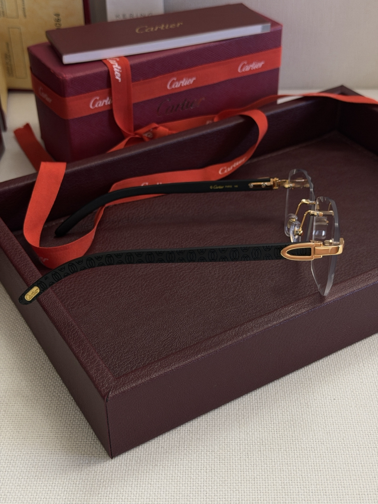 Cartier Safir Camlı Şeffaf Gözlük CRT101