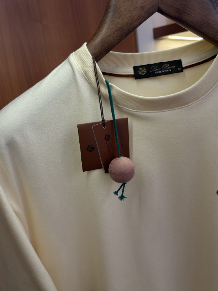 Loro Piana Merserize Kumaş Krem T-shirt