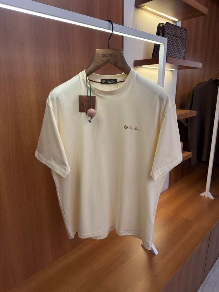 Loro Piana Merserize Kumaş Krem T-shirt