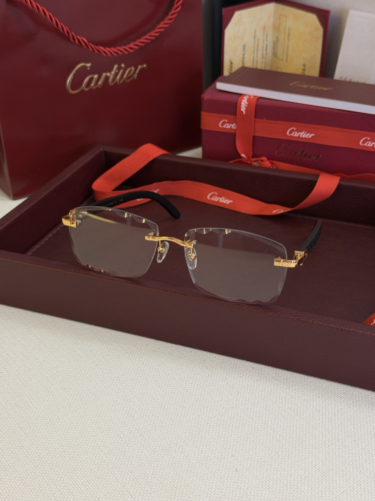 Cartier Safir Camlı Şeffaf Gözlük CRT101