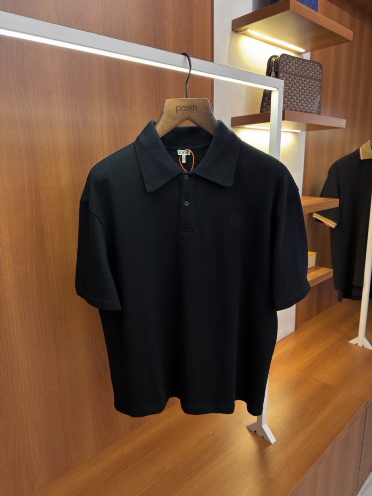 Loewe Koyu Lacivert Logo Nakışlı Polo Yaka T/shirt