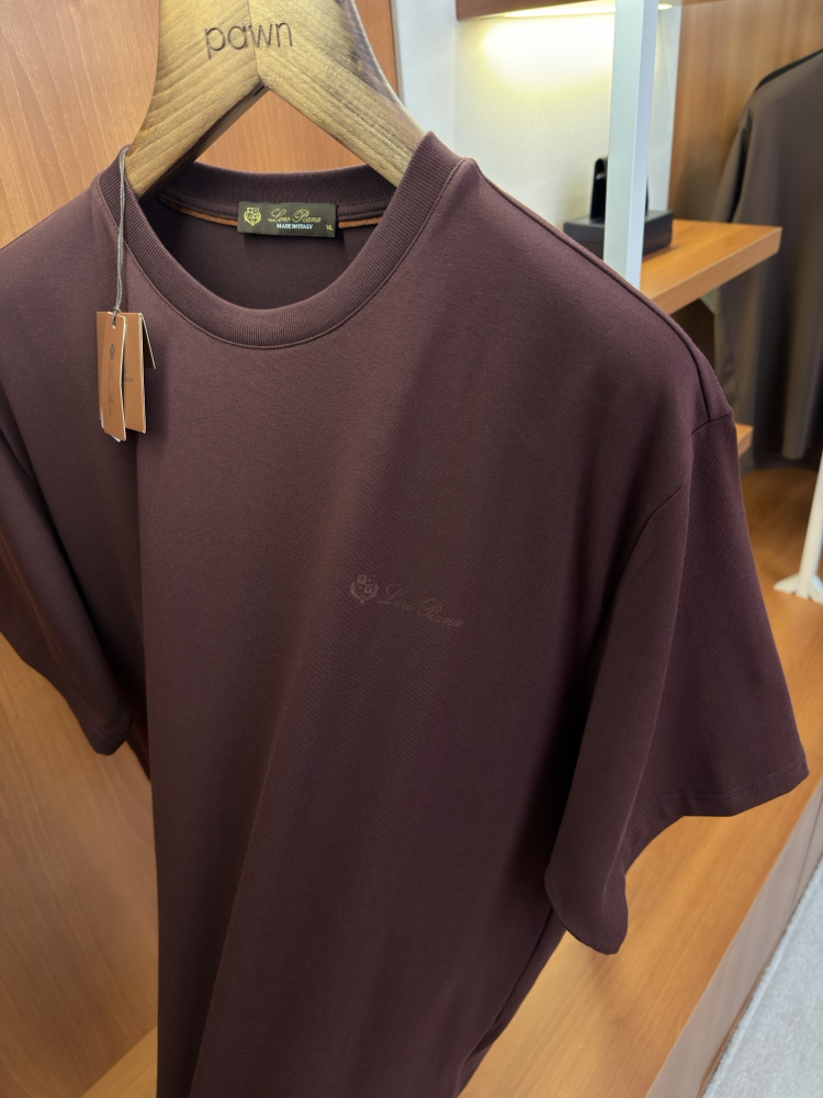 Loro Piana Merserize Kumaş Bordo T-shirt