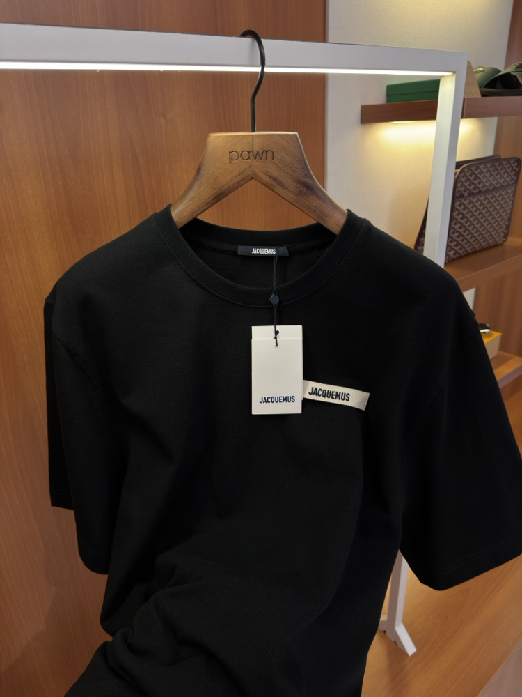 Jacquemus Siyah Klasik Logo İşlemeli T-shirt