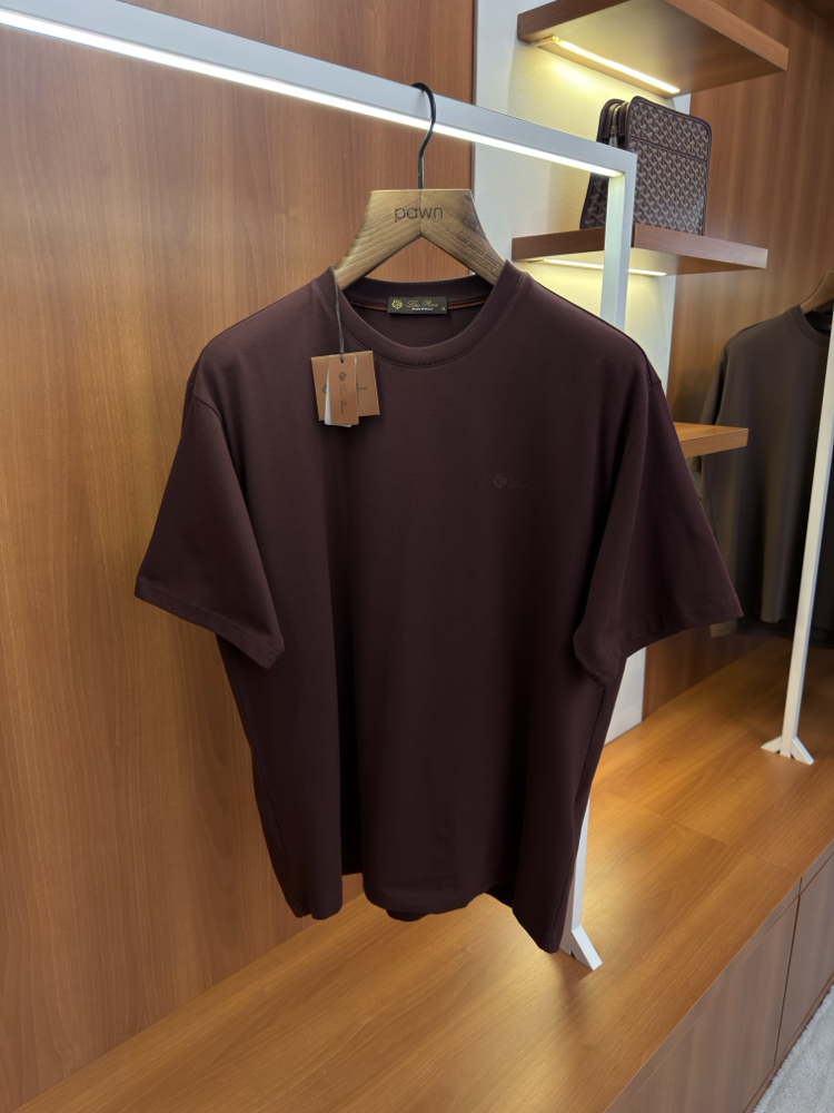 Loro Piana Merserize Kumaş Bordo T-shirt