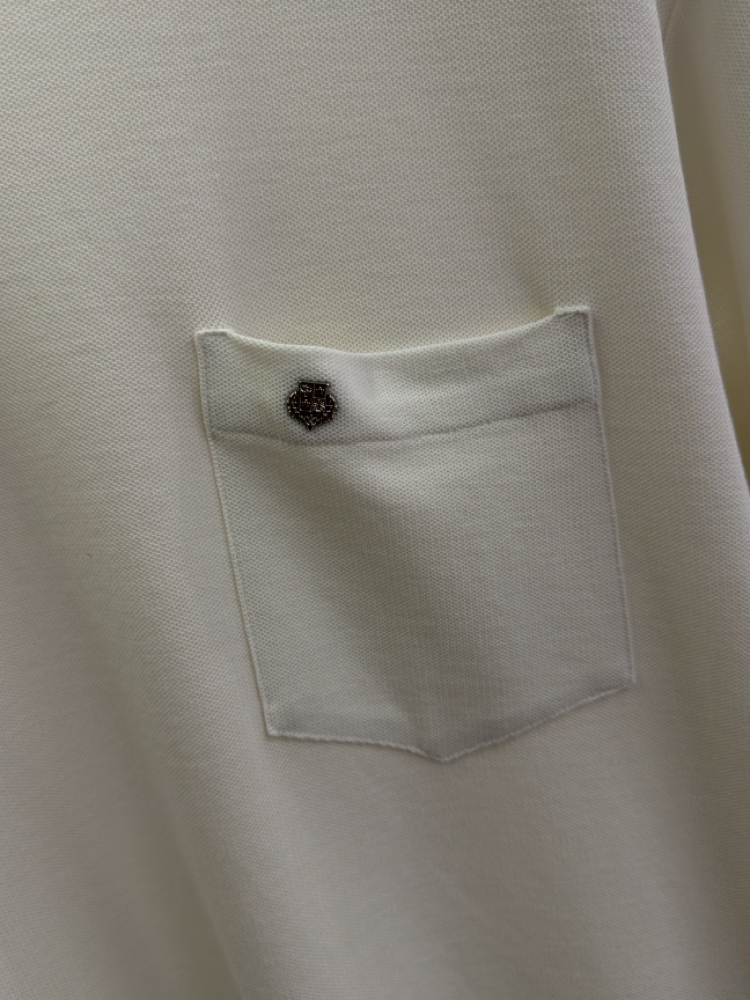 Loro Piana Krem Logo İşlemeli T-shirt