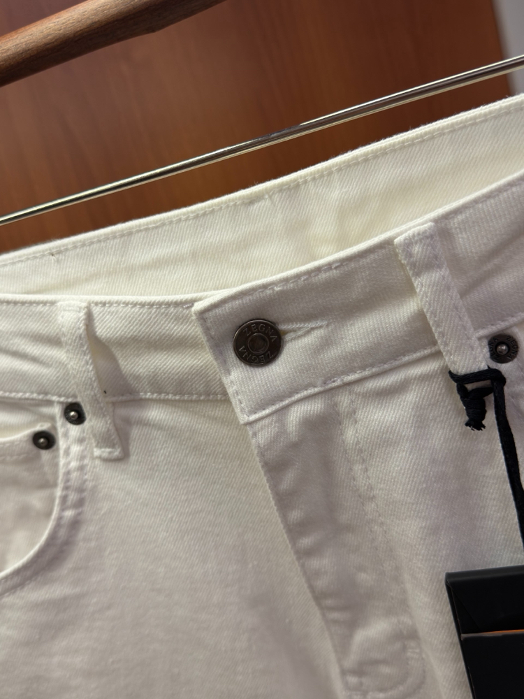 Zegna Beyaz Regular Fit Kot Pantolon