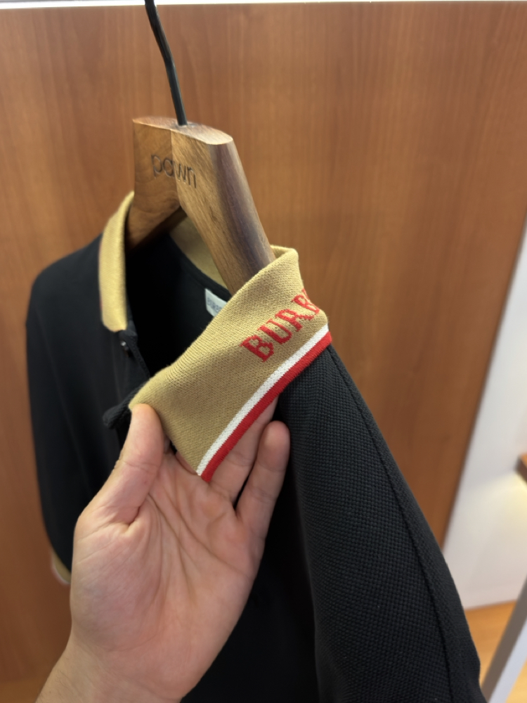 Burberry Siyah Polo Yaka T-shirt