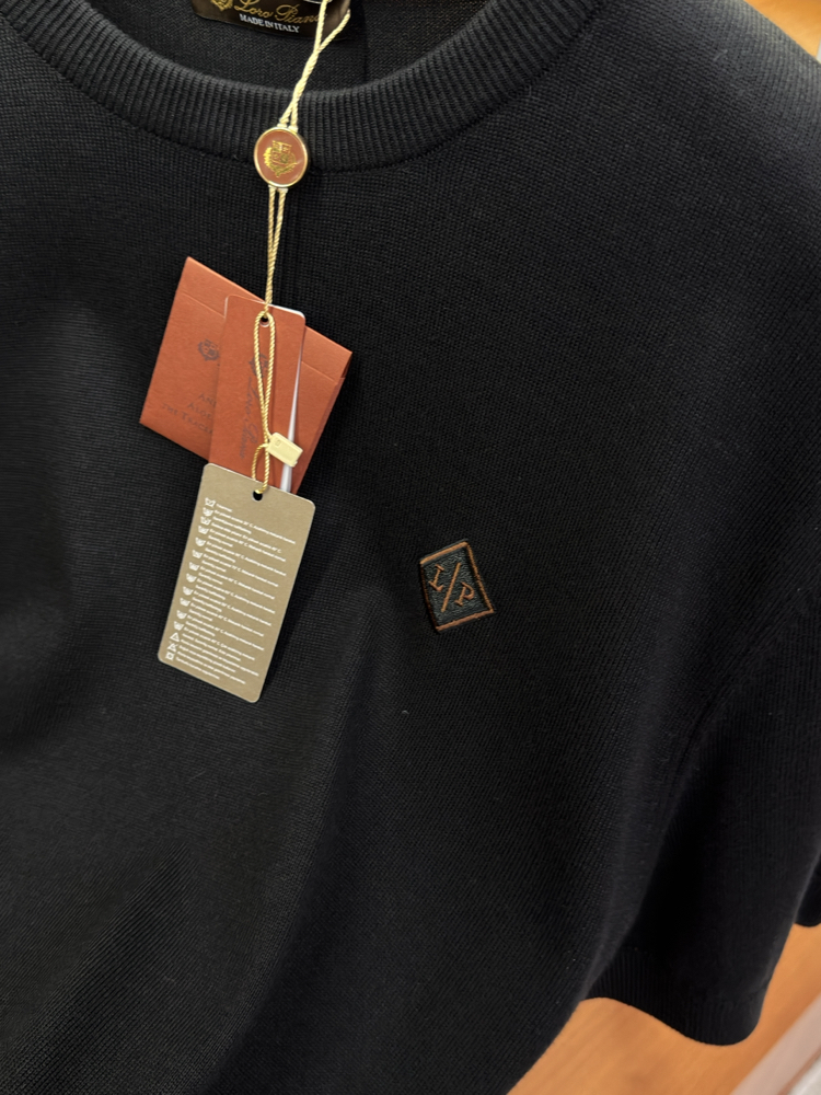 Loro Piana Logo İşlemeli Keten ve İpek Karışımlı T-shirt