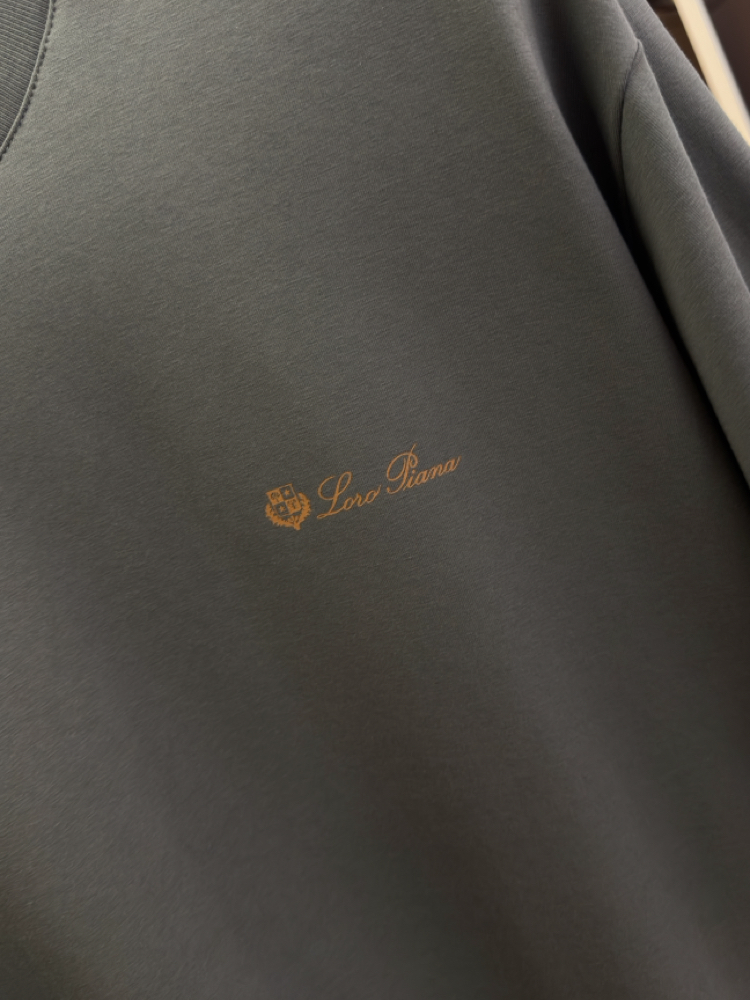 Loro Piana Merserize Kumaş Grimenaj T-shirt