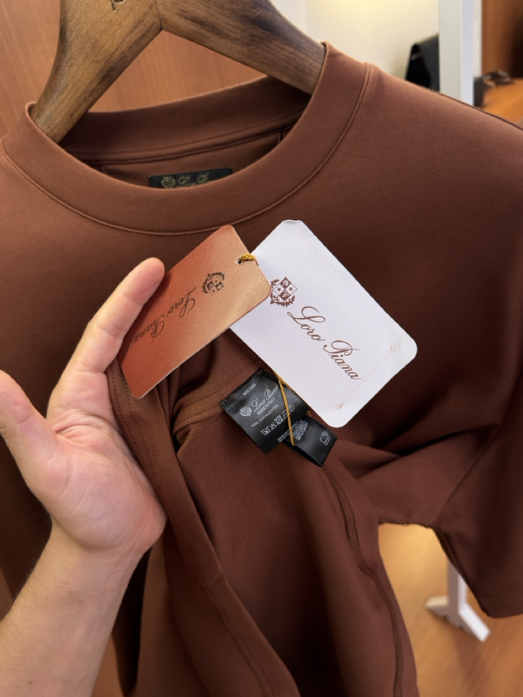 Loro Piana Pamuklu Ense Logo İşlemeli T-shirt