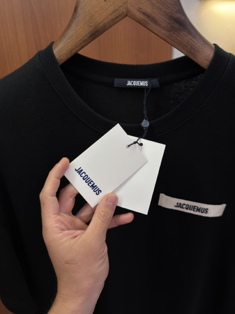 Jacquemus Siyah Klasik Logo İşlemeli T-shirt