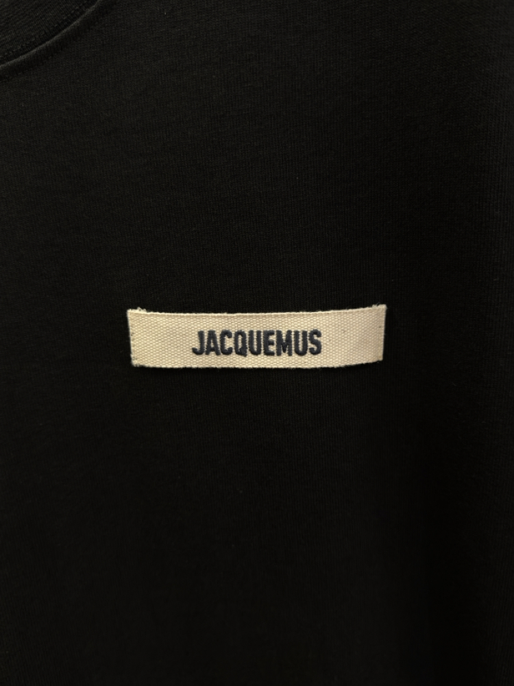 Jacquemus Siyah Klasik Logo İşlemeli T-shirt