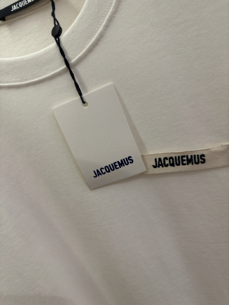Jacquemus Beyaz Klasik Logo İşlemeli T-shirt