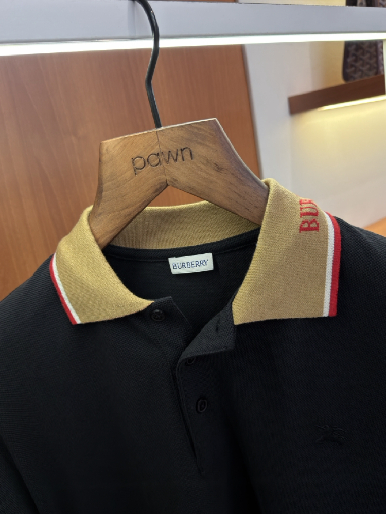 Burberry Siyah Polo Yaka T-shirt