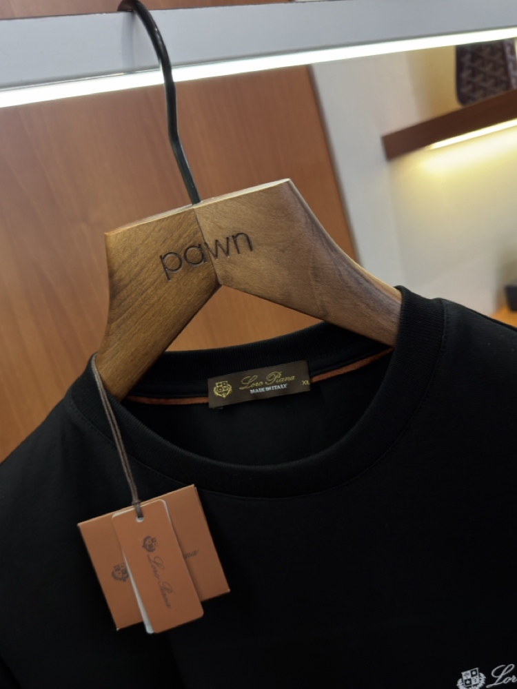 Loro Piana Merserize Kumaş Siyah T-shirt