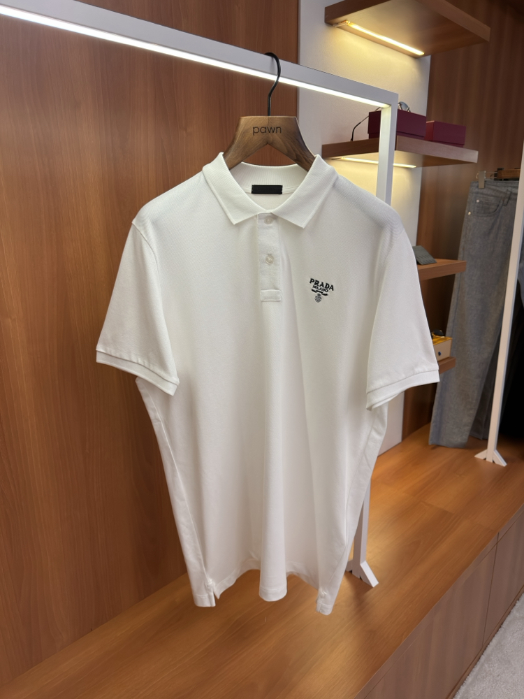 Prada Logo İşlemeli Polo Yaka T-Shirt