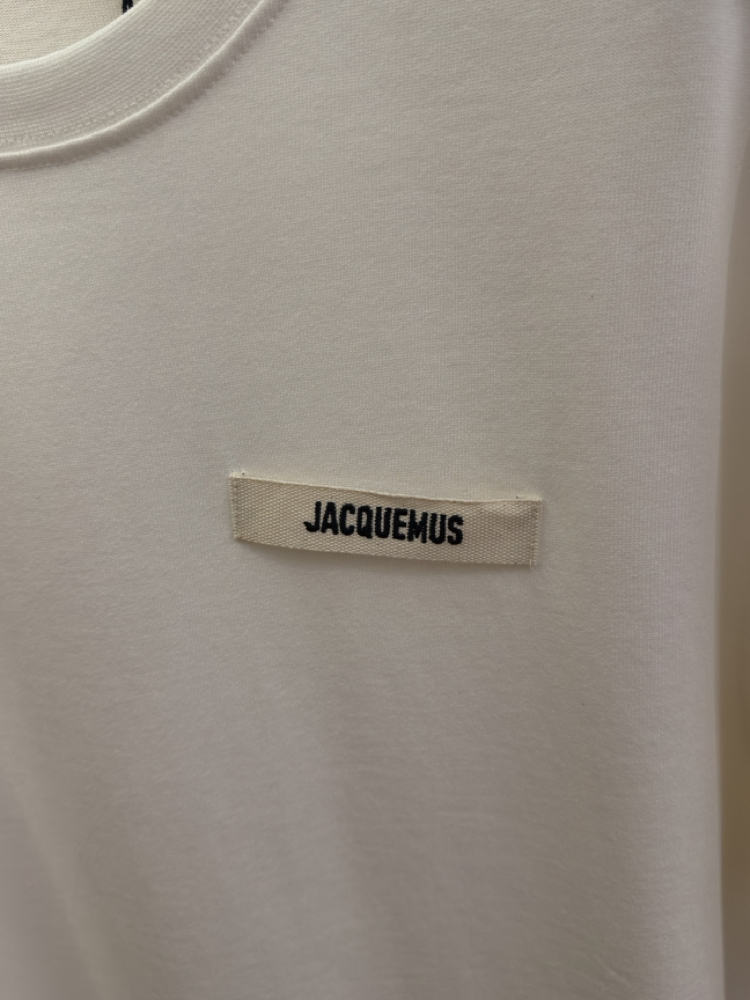 Jacquemus Beyaz Klasik Logo İşlemeli T-shirt