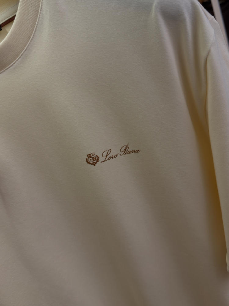 Loro Piana Merserize Kumaş Krem T-shirt