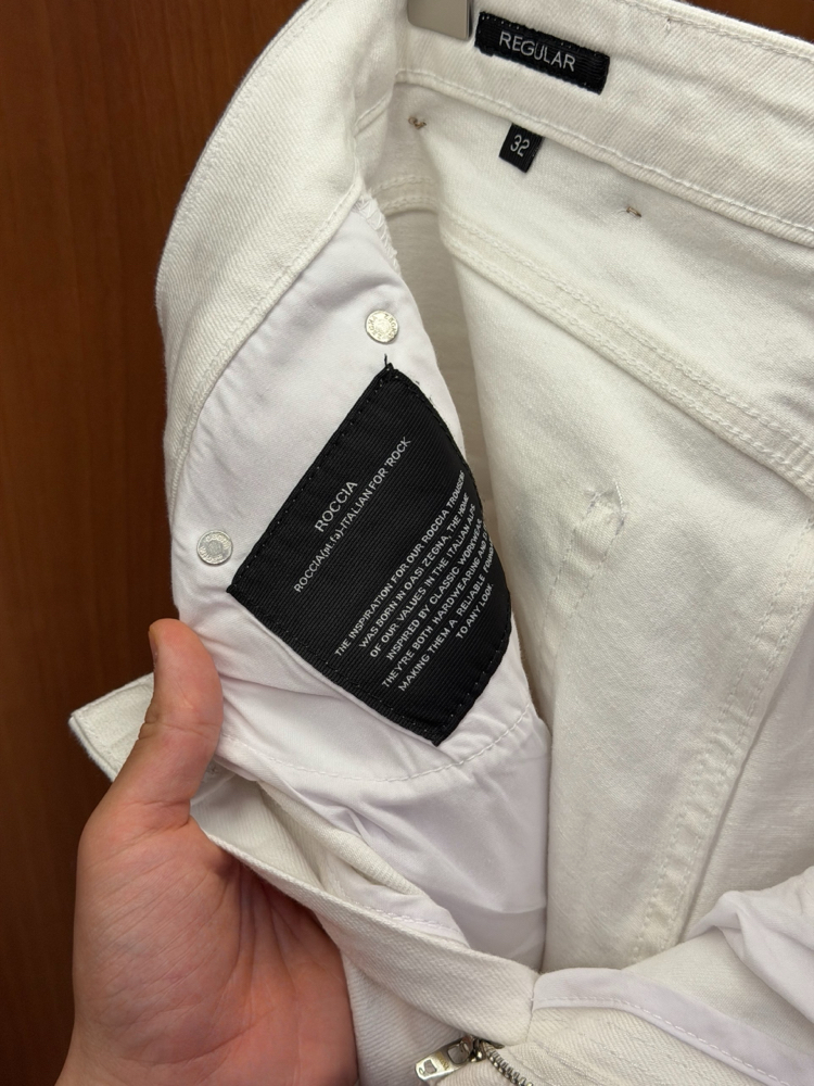 Zegna Beyaz Regular Fit Kot Pantolon
