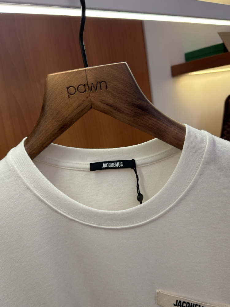 Jacquemus Beyaz Klasik Logo İşlemeli T-shirt