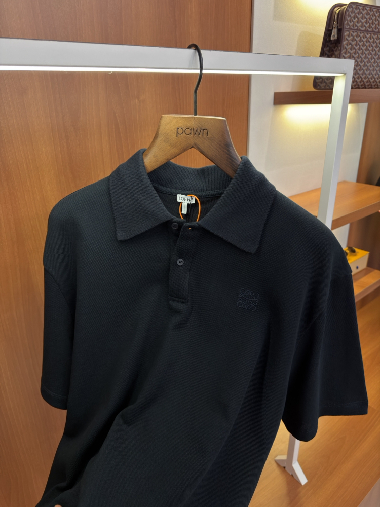 Loewe Koyu Lacivert Logo Nakışlı Polo Yaka T/shirt