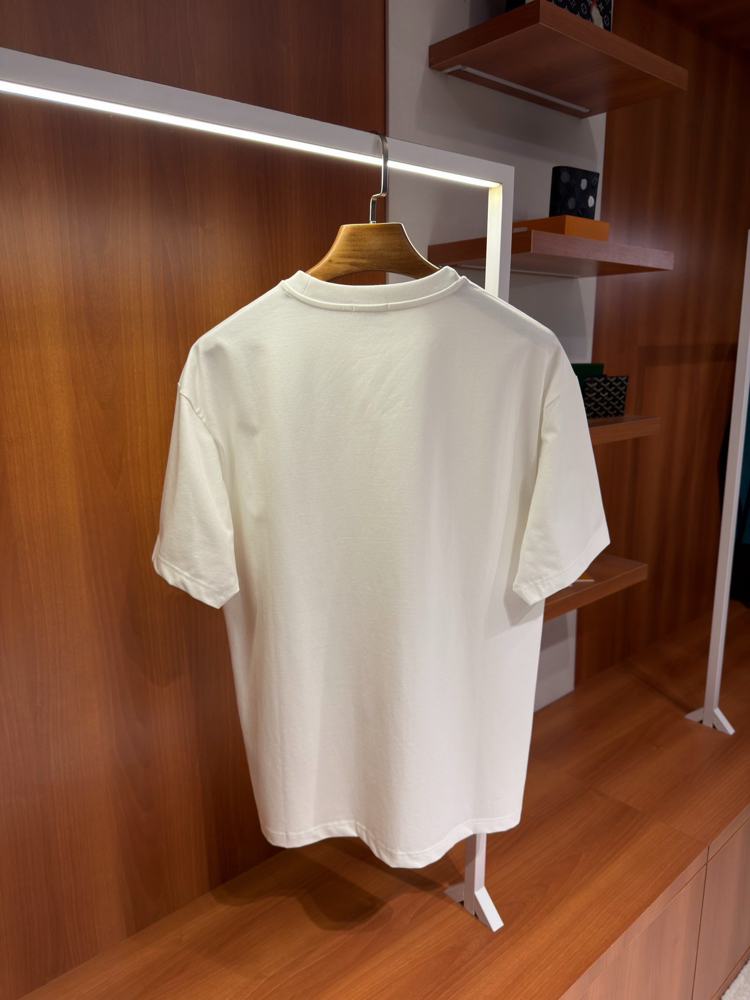 Moncler Beyaz Logo İşlemeli T-shirt