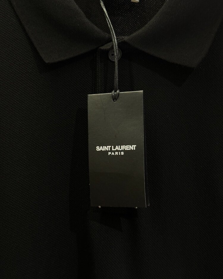 Saint Laurent Logo İşlemeli Polo T-shirt