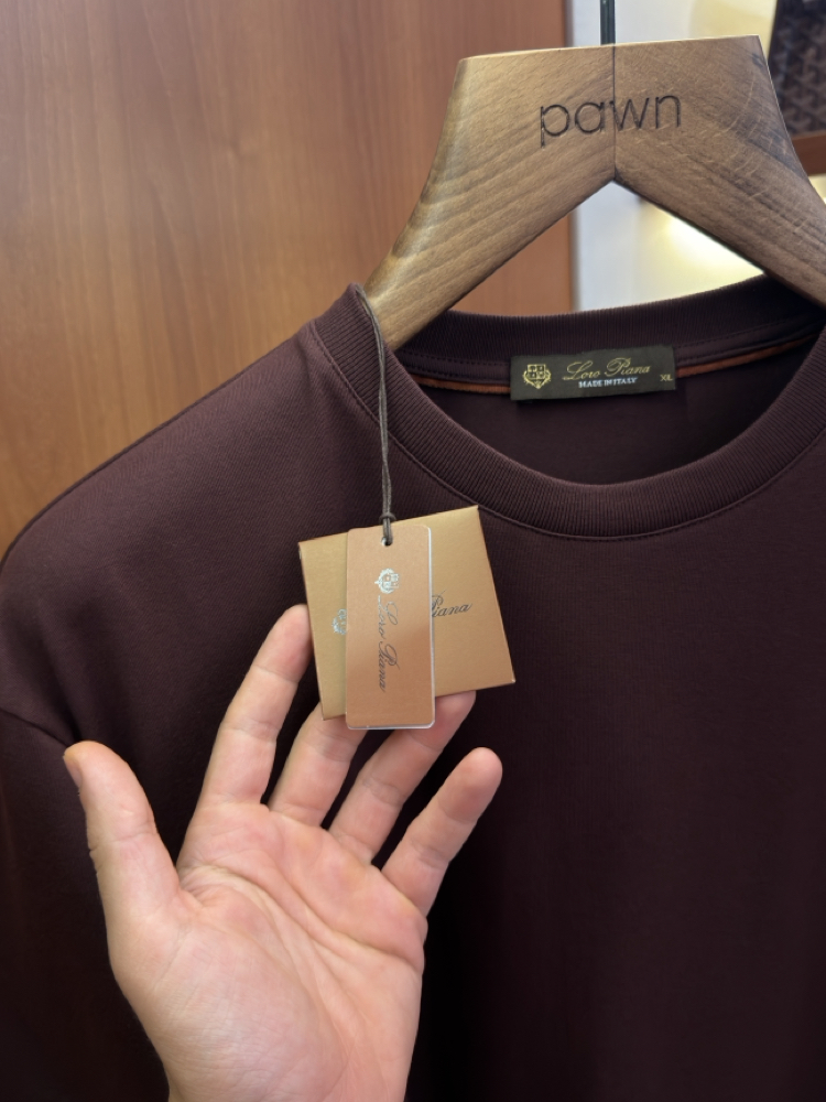 Loro Piana Merserize Kumaş Bordo T-shirt