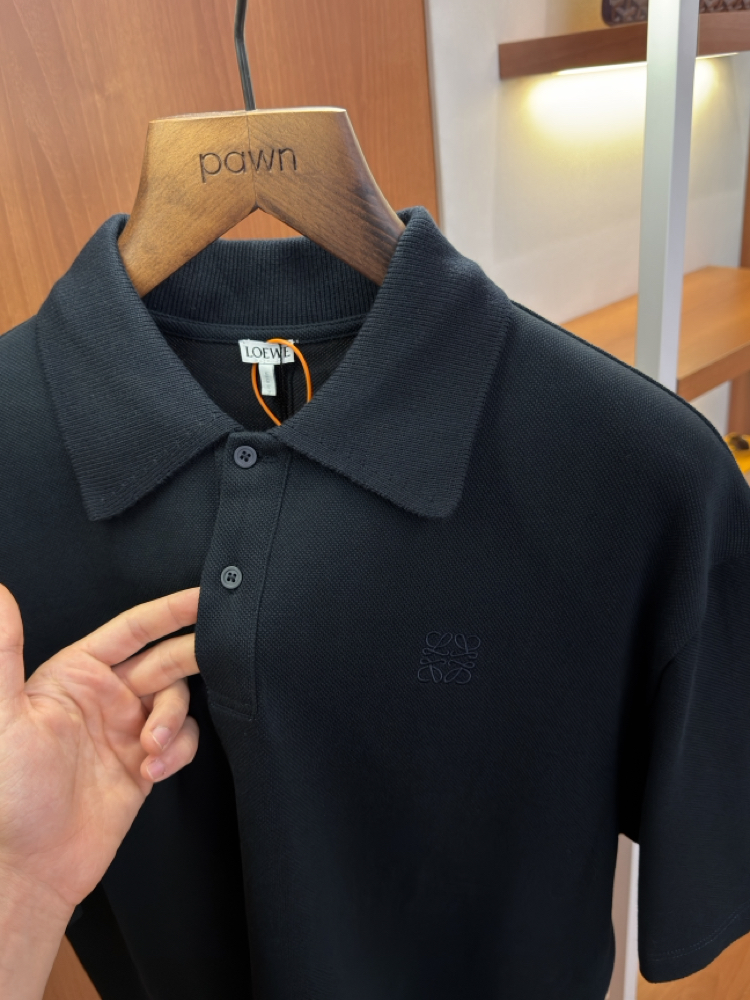 Loewe Koyu Lacivert Logo Nakışlı Polo Yaka T/shirt